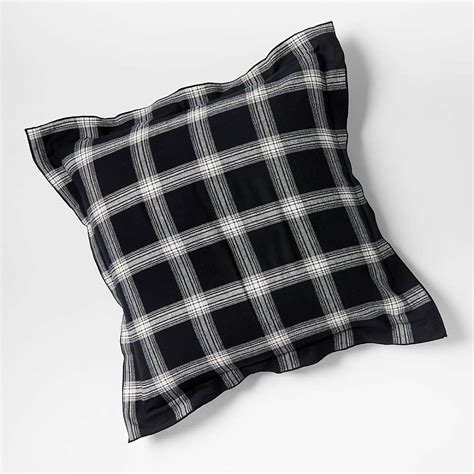 plaid pillow shams|black euro pillow shams.